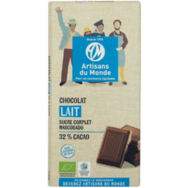 Chocolat Bio lait  Cacao 32% – 100gr