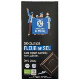 Chocolat bio Noir Fleur de Sel 70% cacao 100G