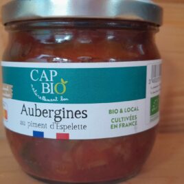 Aubergines au piment d’Espelette – bocal verre 330 g