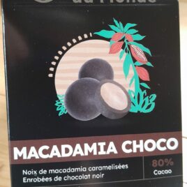Noix de Macadamia caramélisées enrobée de chocolat noir